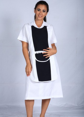 Apron white and colors in long
