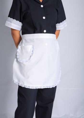 Half apron white 3cm lace
