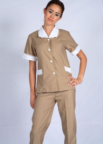 uniform set american cuff brown short sleeve