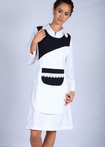 Apron white and colors