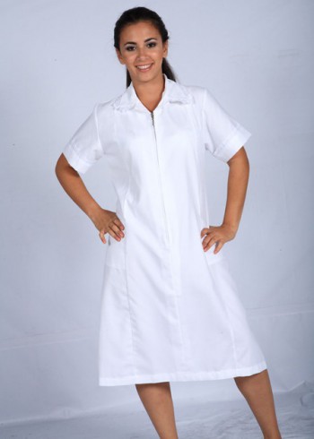 Dress white zipper