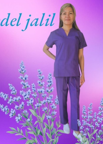 Purple v neck
