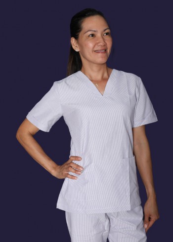 Scrub v neck