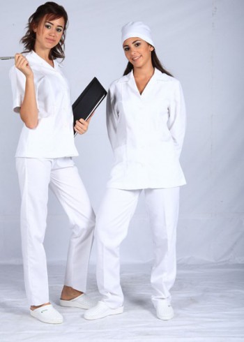 Uniform set white buttons
